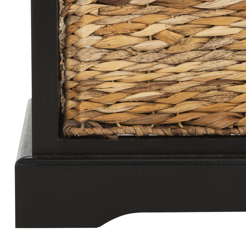 Painswick Solid Wood 3 - Drawer End Table, Distressed Black