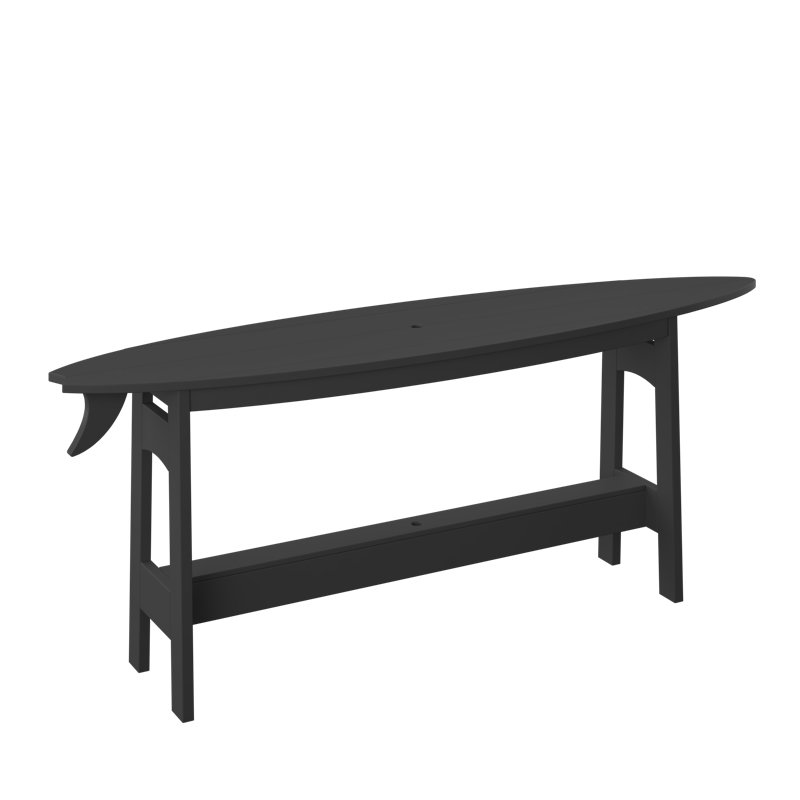  Table de surf 72 po. Noir, Noir, H 30 po x l 72 po x P 21 po, Noir