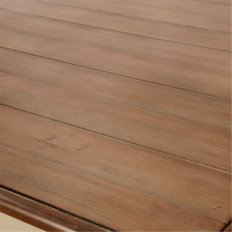 Arch Weathered Oak Dining Table With Extension Leaf