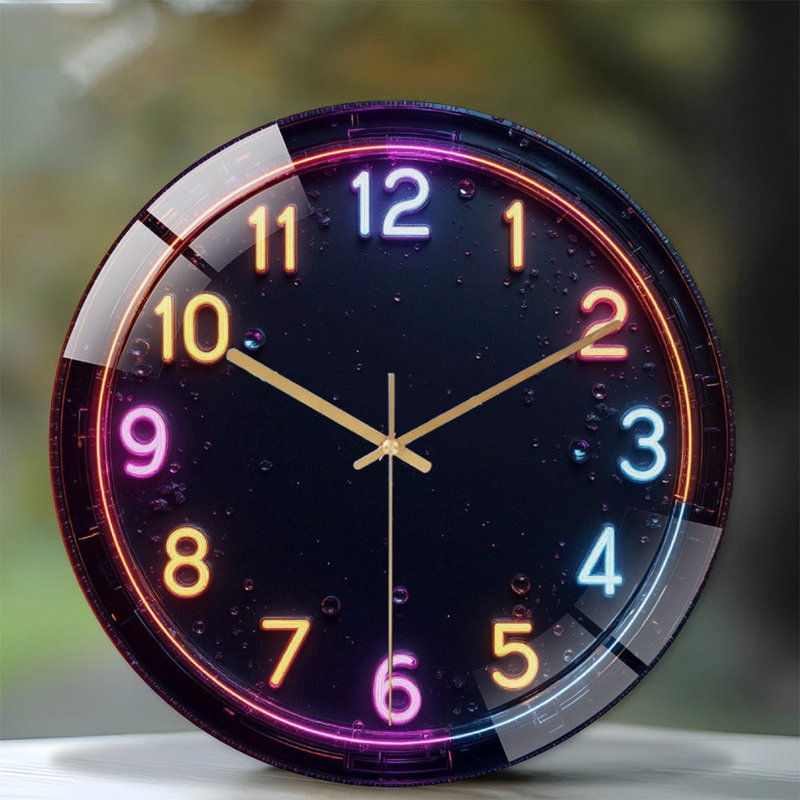 Horloge murale Neon