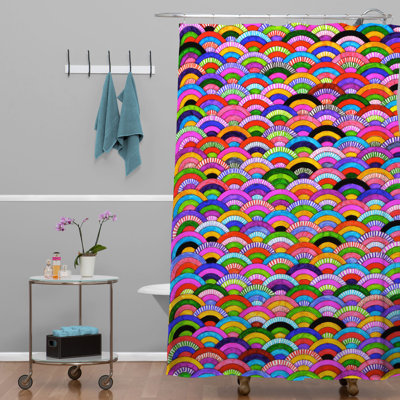 Fimbis A Good Day Geometric Shower Curtain
