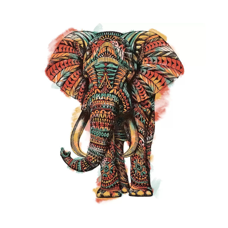 Ornate Elephant I by Bioworkz - Wrapped Canvas Print, 45.72 cm H x 45.72 cm W x 3.175 cm D