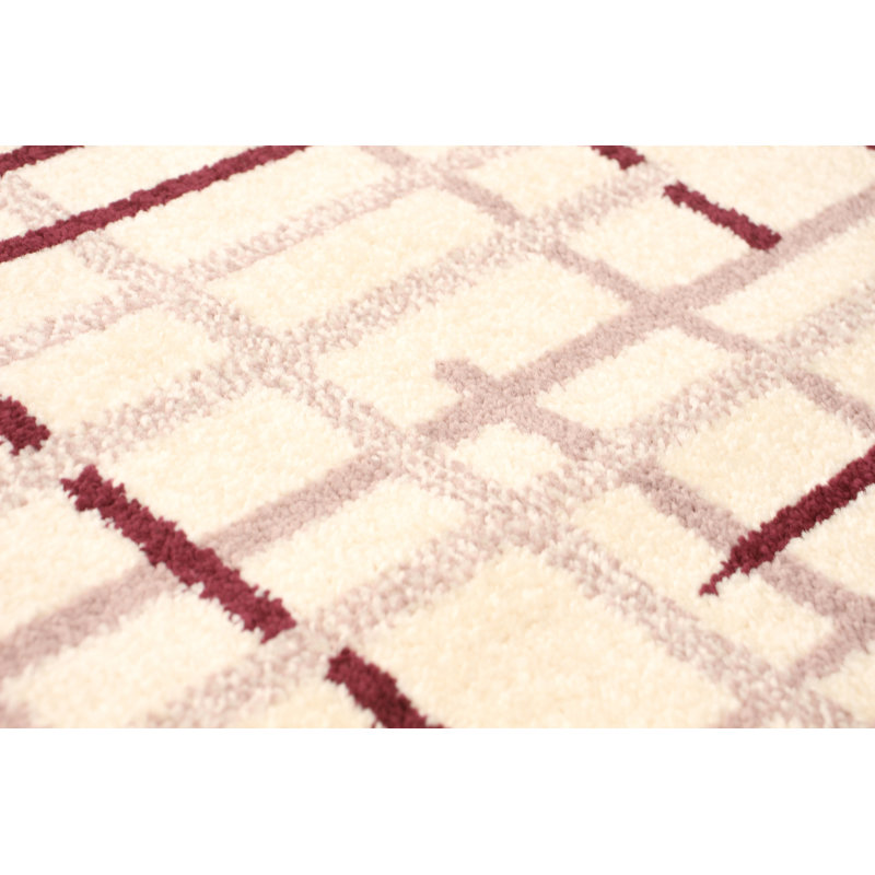 Tapis crème / bordeaux / rose Mulgrave, Rectangle 7 pi 10 po x 10 pi 2 po
