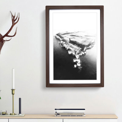 Old Harry Rocks Cliffs in Dorset - Picture Frame Graphic Art Print