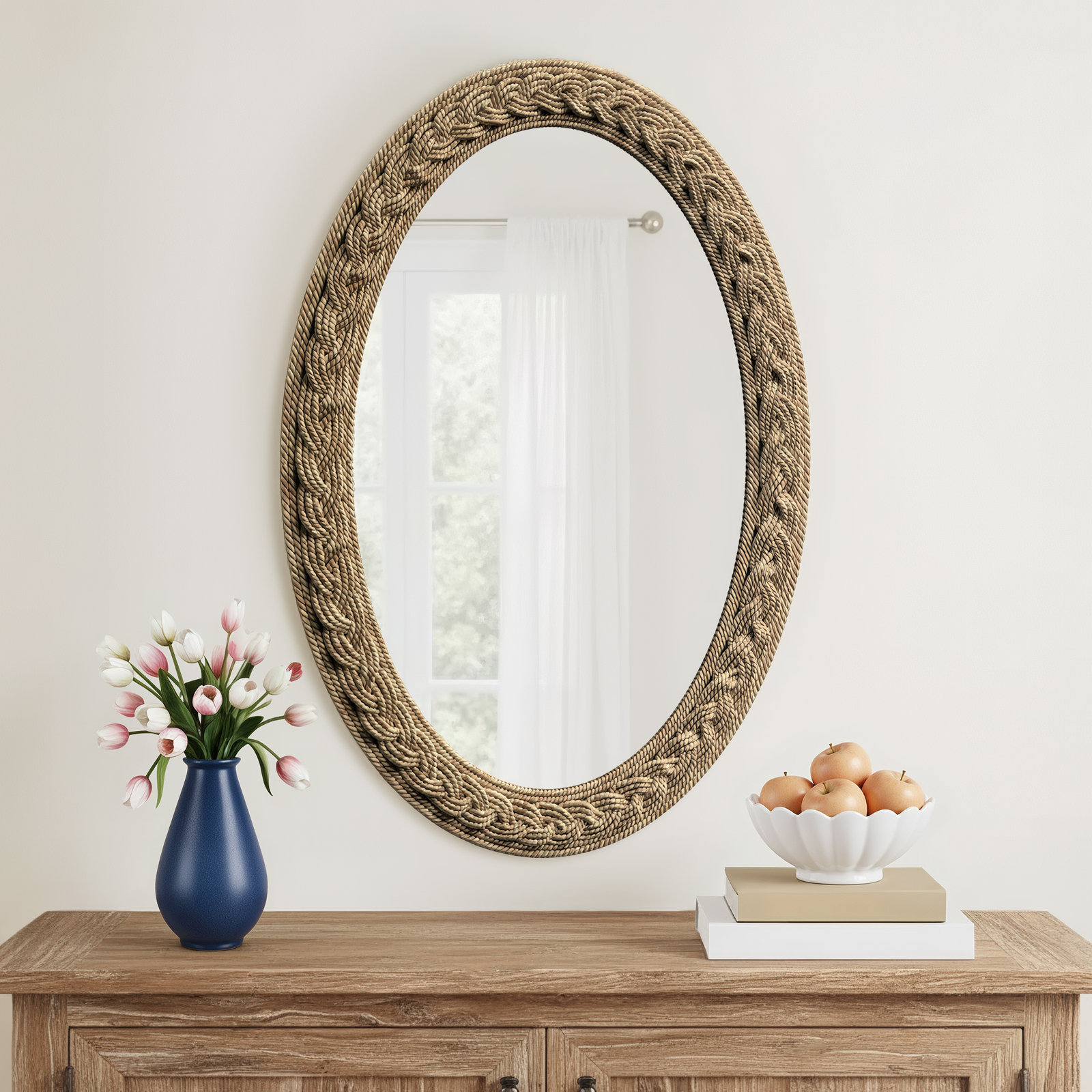 Valencia Ruppie Maritime Oval Wall Mirror