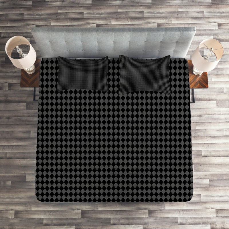 Modern & Contemporary Polyester Coverlet, King Bedspread + 2 Shams