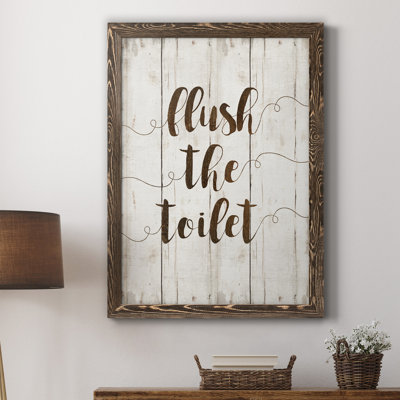 «Flush the toilettes», art textuel sur toile