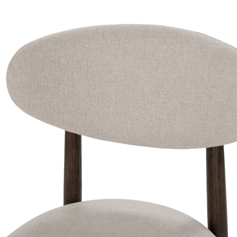 Tiber Upholstered Dining Chair, Toasted Brown