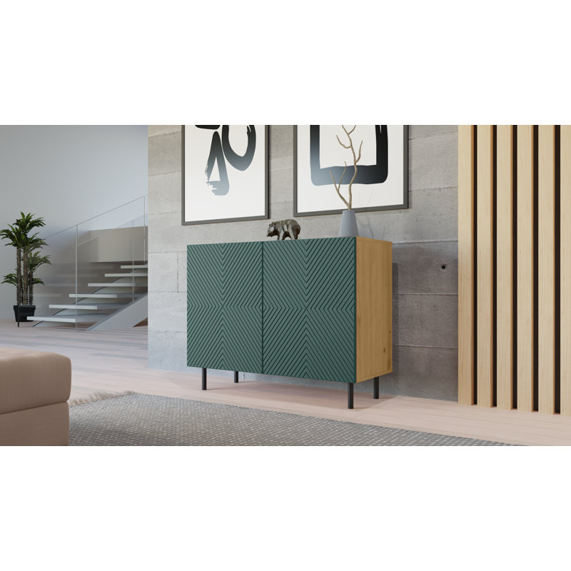 Bartett 2 - Door Rectangle Accent Cabinet, Green