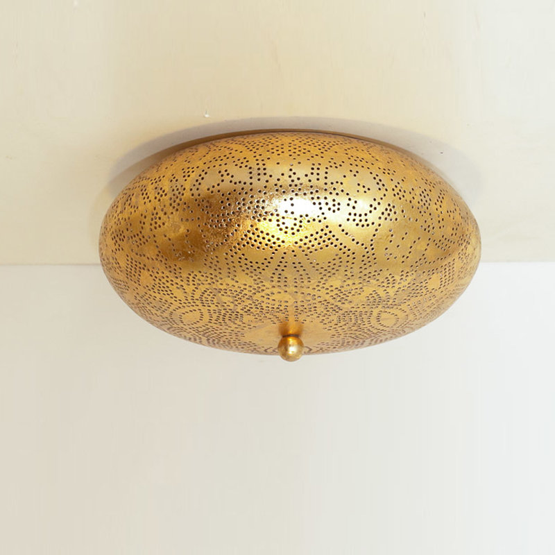 Chasteen Flush Mount, Gold, 12cm H x 50cm W x 50cm D
