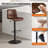 Lolar Swivel Bar Stools Set, Counter Height Bar Stools with Back, Adjustable Bar Stools 24" to 32", Faux Leather Bar Stools for Kitchen Island-1002076741-1002076746