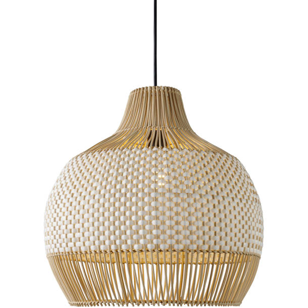 Bayou Breeze Ajshe 1 - Light Rattan Teardrop Pendant & Reviews | Wayfair