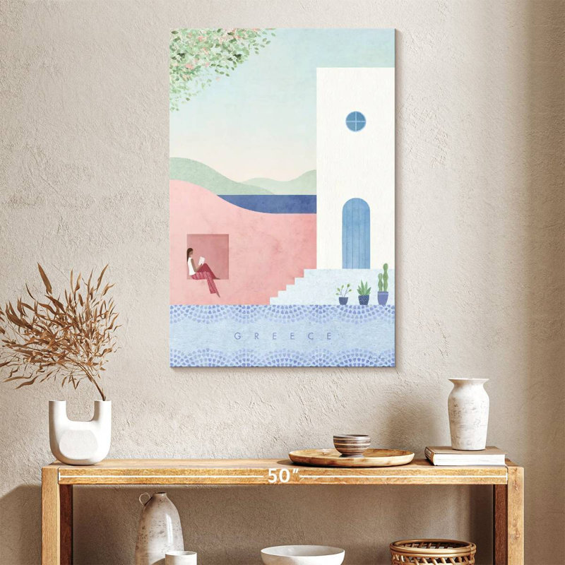 Aime Grèce, affiche de voyage rétro, H 39 po x l 26 po