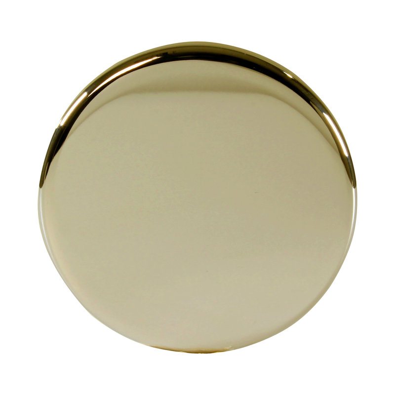 No-Hole Bath Overflow Faceplate and Adaptor, Polished Brass