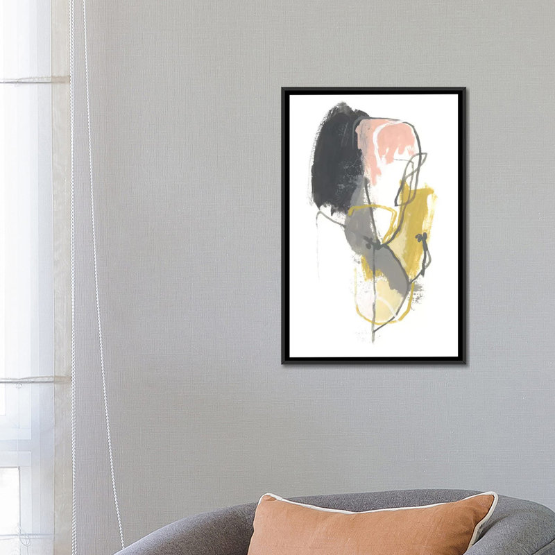 « sismique breakdown ii », impression sur toile, H 26 po x l 18 po x P 1,5 po, Toile avec cadre noir, Pas de tapis