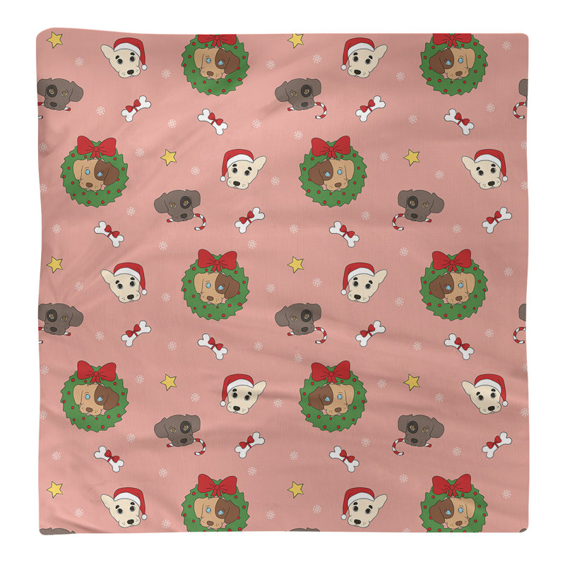 No Pattern Square Napkin, 10" x 10", Pink/Green/Gray, Polyester