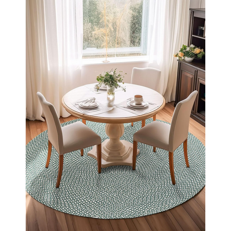 Tapis contemporain Aideen - vert, Rond 2 pi