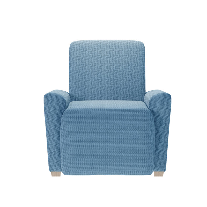 Housse pour fauteuil inclinable à coussins carrés/rectangulaires, Mélange de polyester ardoise