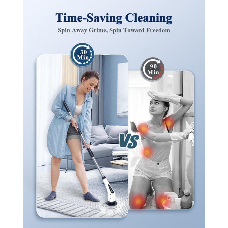Electric Spin Scrubber For Cleaning Bathroom
