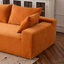 108 po x 68 po pour 4 personnes, velours côtelé orange, salon modulaire, minimaliste, sans assemblage, performance durable en velours côtelé 4, nuage modulaire profond, pièce, siège