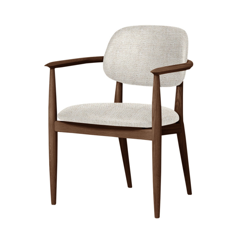 Chaise Slow de Space Copenhagen, Noyer naturel, L493 Avoine Sanfor 0003