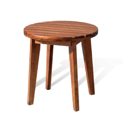 Table d'appoint d'extérieur en bois de peuplier