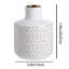 Vase en céramique blanc et doré à motif géométrique, vase en céramique moderne à motif géométrique