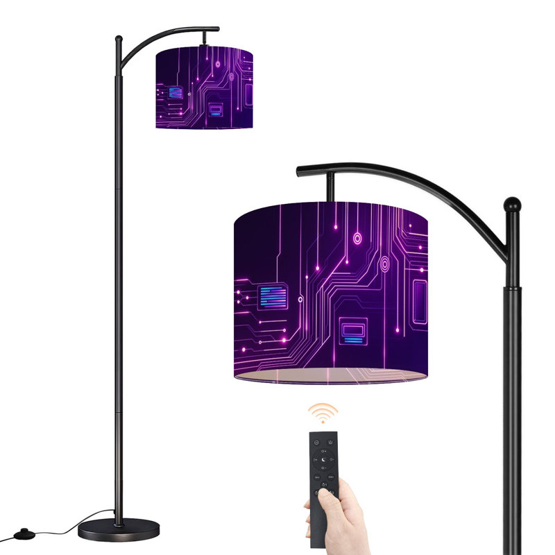 Lampe sur pied avec abat-jour réglable Futuristic Arc