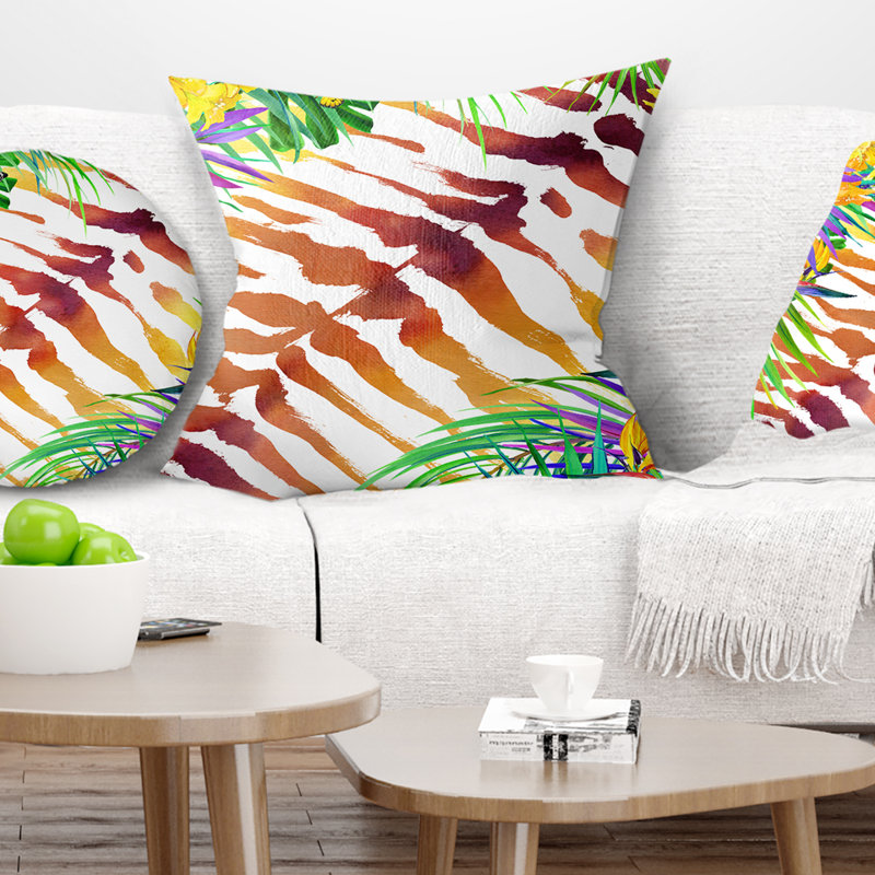Coussin aquarelle Landscape, 18 po x 18 po, Coussin décoratif