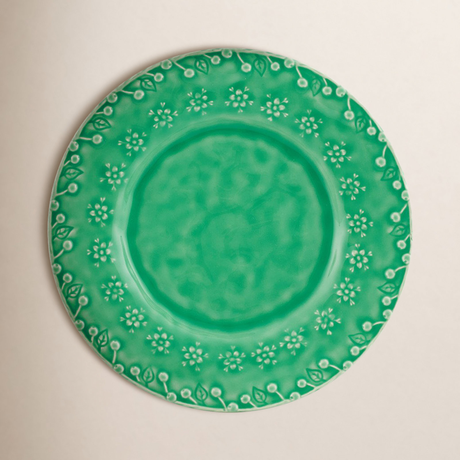 Flora 9" Salad Plate, Green