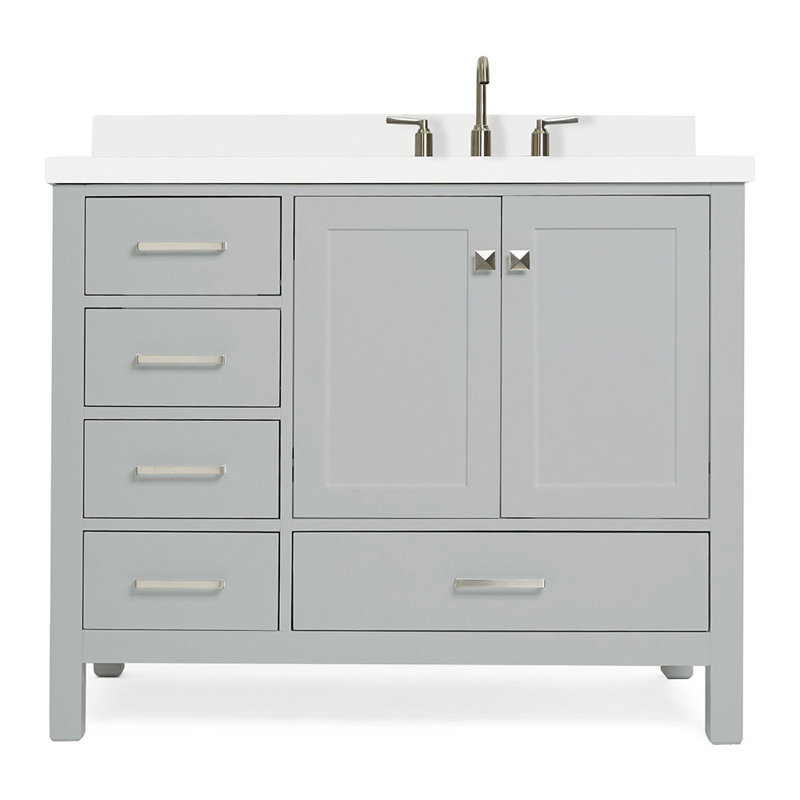 Ensemble de meuble-lavabo simple 43 po Cambridge, Gris