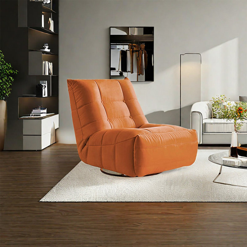 Fauteuil inclinable rembourré Tawan, Orange