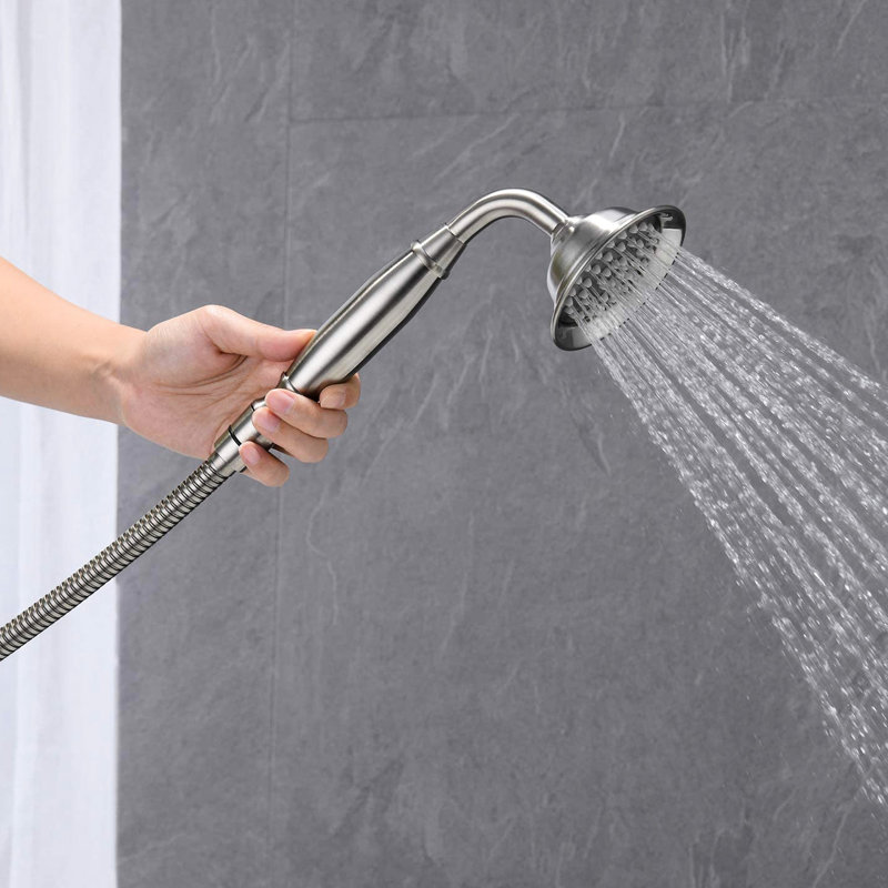 Floor Mounted Bathtub Faucet In Brushed Nickel - Single Lever Handle For Precise Temperature And Flow Control Filler With Rough-in Valve A Hassle- Installation