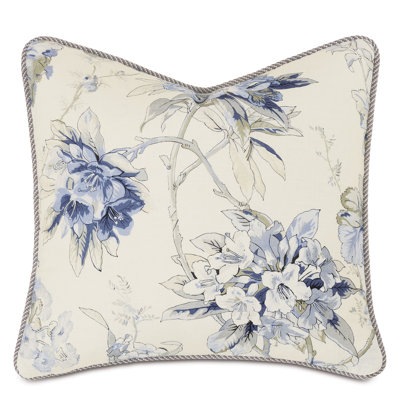 Liesl Floral Linen Reversible Throw Pillow