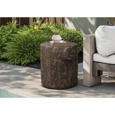 Accent Table, 25"h, Indoor Or Outdoor, Drum, End, Nightstand, Round, Side Table, Living Room, Bedroom, Contemporary, Modern