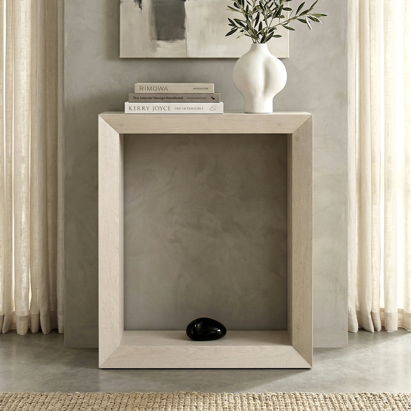 Calaysia Console Table, 76.2cm H x 55.9cm W x 25.4cm D, Alder White