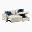 Canapé modulaire en microfibre 2 pièces 93 po avec lit escamotable, méridienne réversible et rangement dissimulé Retford-133251099