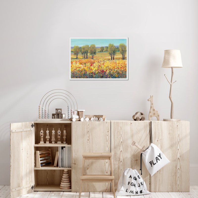 Golden Fields I by Timothy O' Toole - Painting, White Framed Paper Print, 55cm H x 80cm W