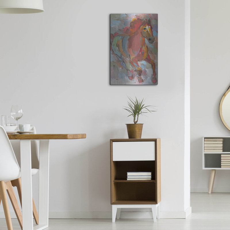 «Red-Haveed Runner» par Hooshang Kho, art de luxe en métal luxueux «Red-Haveed Runner» par Hooshang Khorasani