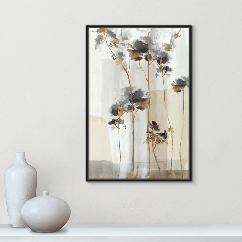 Impression Golden Zen II par Eva Watts, Toile avec cadre, L 25,5 po x H 37,5 po, Black Floater