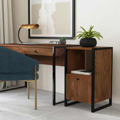 Redford Piece Solid Wood Writing Desk Office Set