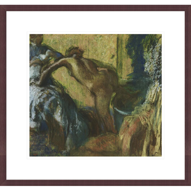 «After the Bath» par Edgar Degas, impression giclée sur cadre, H 17,75 po x l 18,71 po