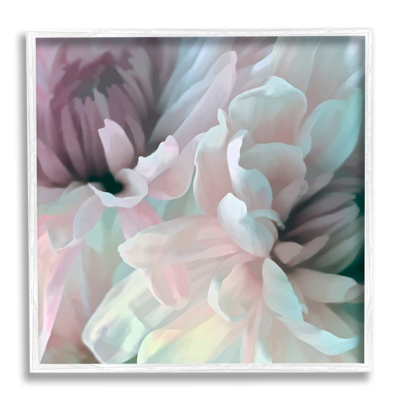 «Pink Floral Petal Study Blush Tone Flowers» par David Pollard - impression, Giclée encadrée blanc bord de mer