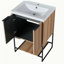 24-inch Independent Bathroom Vanity Cabinet with Resin Basin