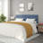 Channel Stitched Upholstered Headboard, Adjustable Height from 44.5" to 57.25"-1250760632-1250760635