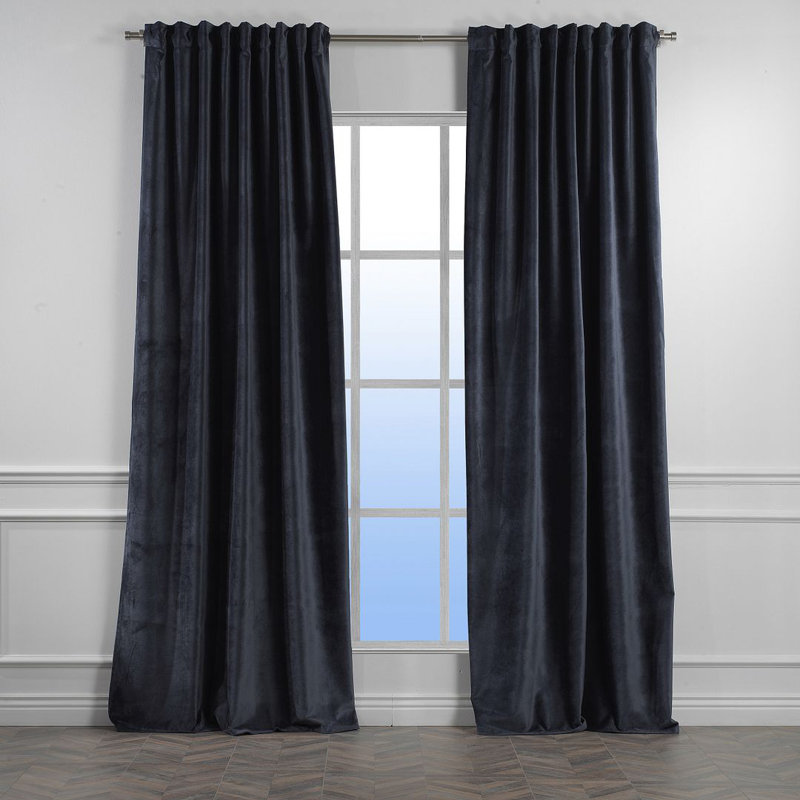 Blackout Curtain Single Panel, 295cm H x 140cm W, Cerulean Celestial Blue