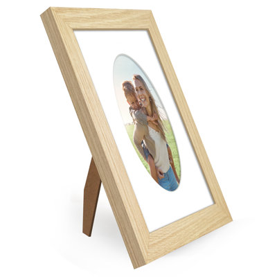 Americanflat Picture Frame With Oval-Shaped Mat - Ideal For Any Room, Living Rooms, Dorm Room