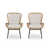 Beige Cushion/Natural Frame