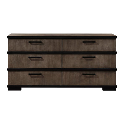 6-Drawers Dresser With 2-Tone Finish Design