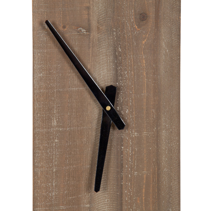Horloge murale 32 po Gwennie, Naturel/noir, 24 po de diamètre